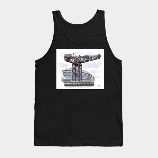 Finnieston Crane Glasgow Tank Top by tomnapper